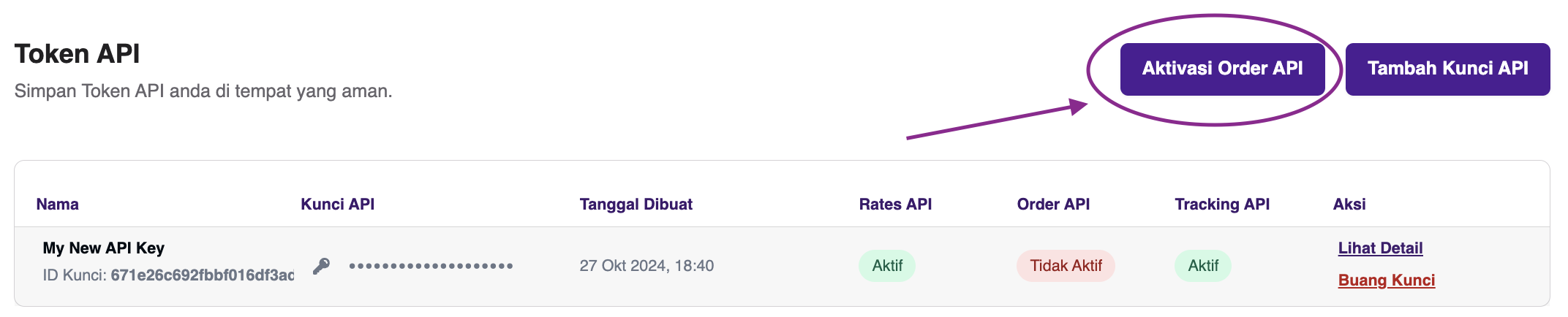 Biteship Generate New Token Button